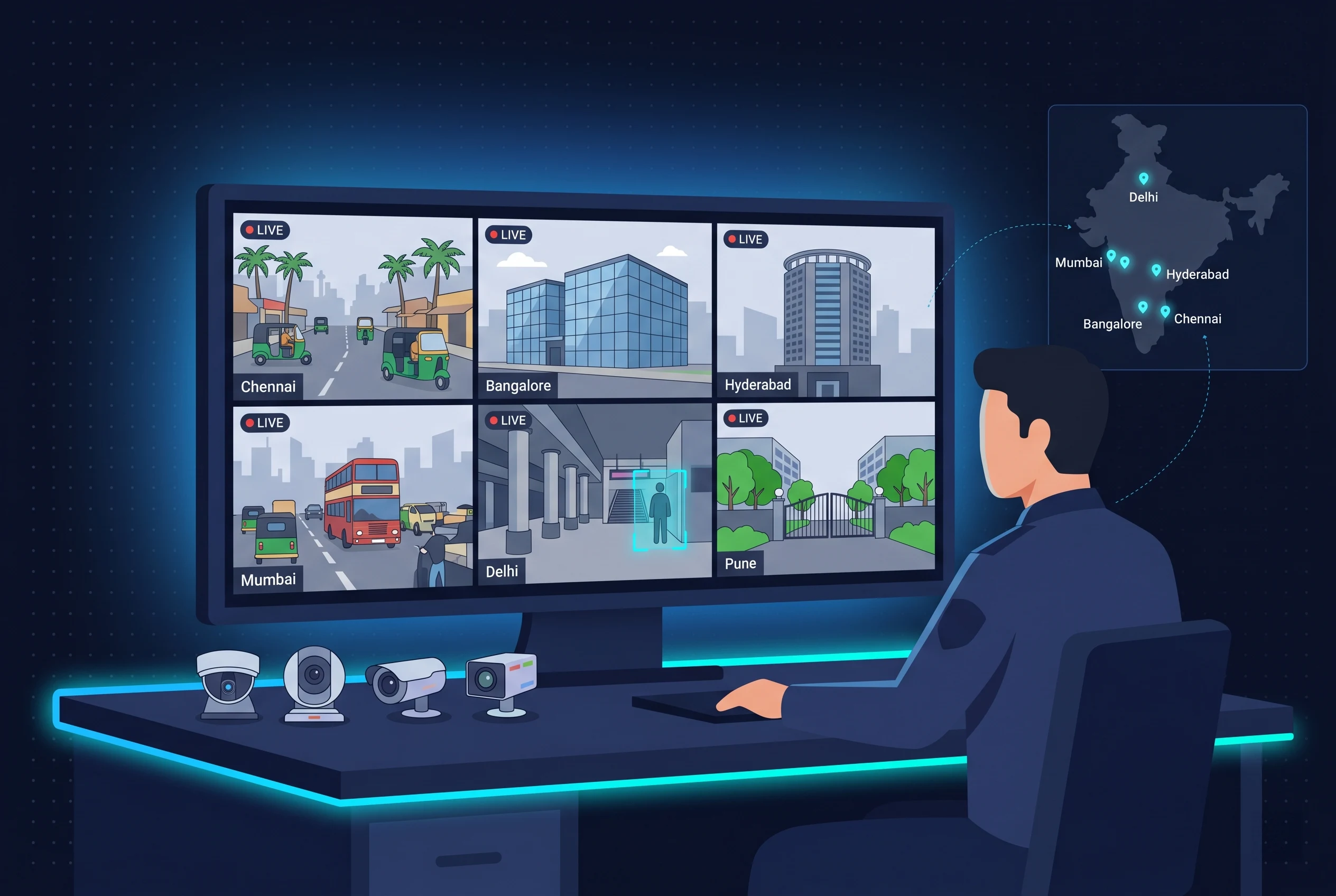 Sieora Video Management System dashboard - AI-powered VMS command centre